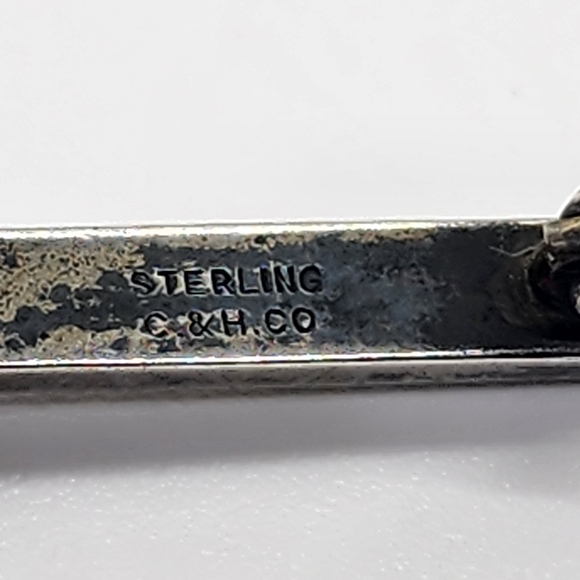 Sterling Sliver Seed Pearl Brooch Signed By C&H Co - Picture 6 of 15